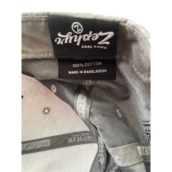 Zephyr Men's Gray Adjustable Snapback Utah Jazz Basketball Trucker Cap OSFA - Picture 6 of 9